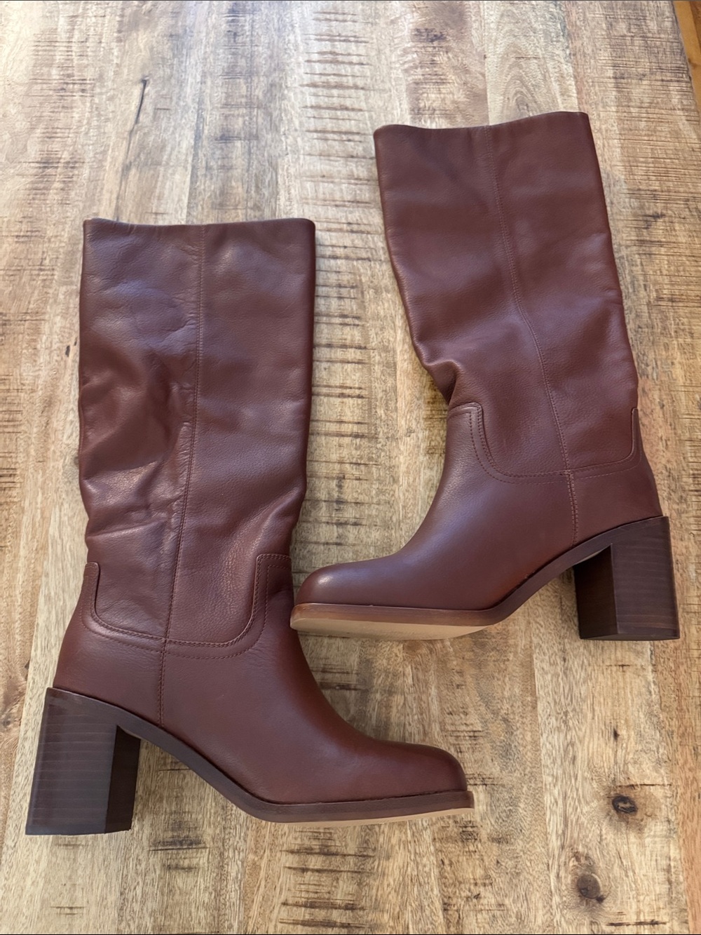 Steve Madden Woodstock Women's Knee calf -High Leather Boots - brown NEW 10